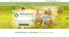 Desktop Screenshot of healthybeginningschiropractic.com