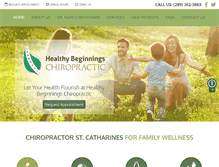 Tablet Screenshot of healthybeginningschiropractic.com